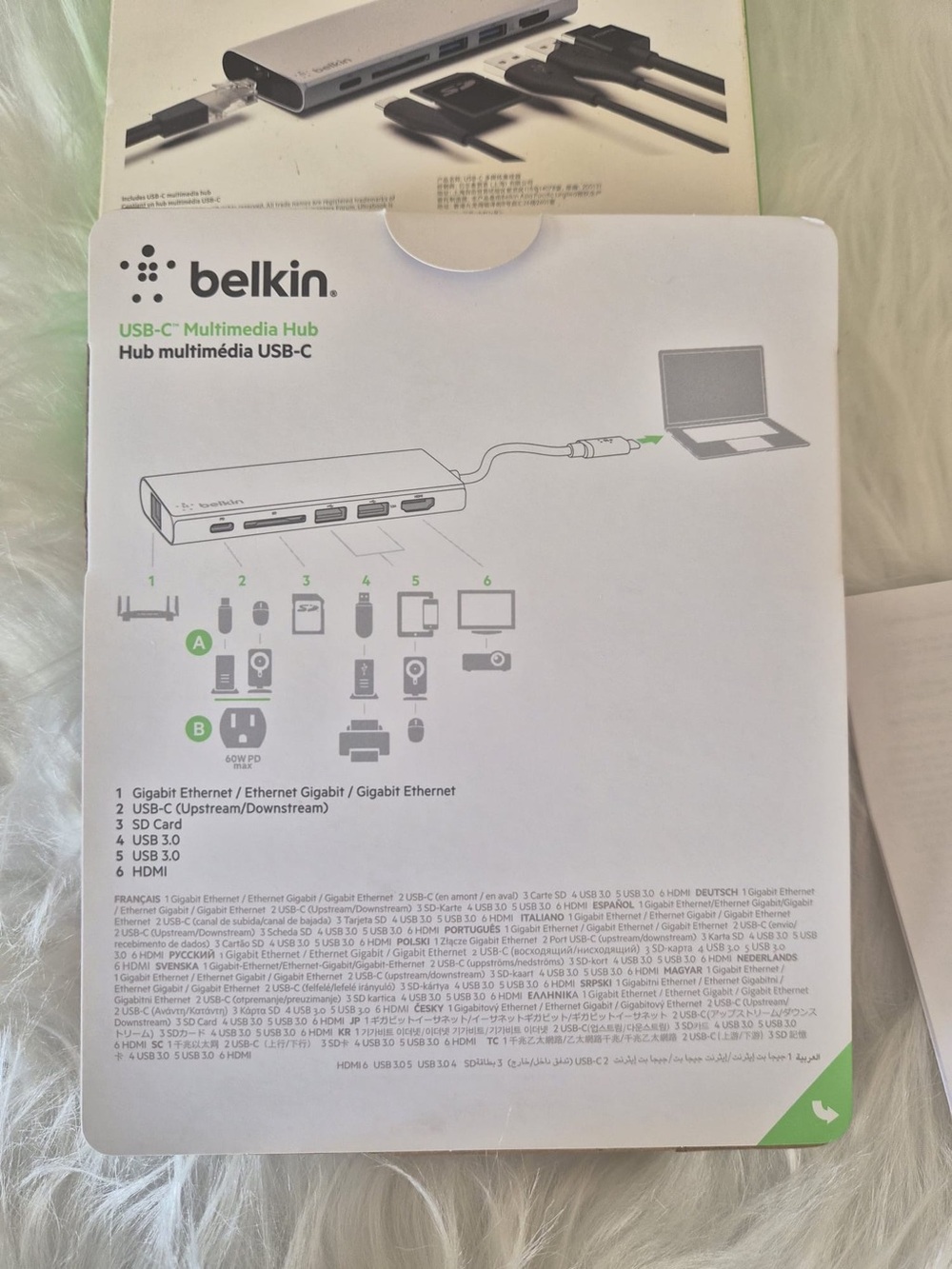Belkin USB-C Hub / Multiport Adapter (6-in-1) with HDMI, Ethernet & SD - Picture 5 of 10